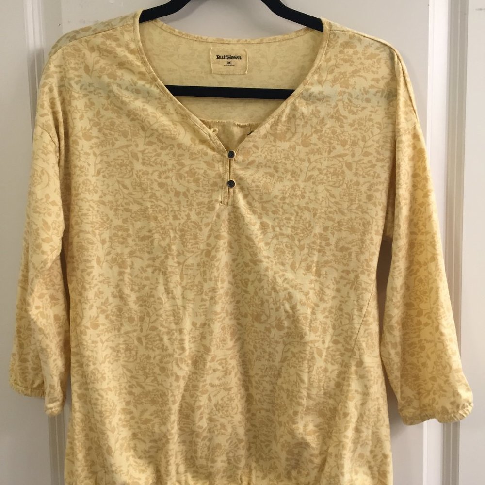 Golden Floral 3/4 Sleeve